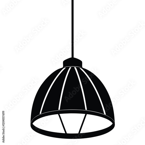 Hanging lights on a white background