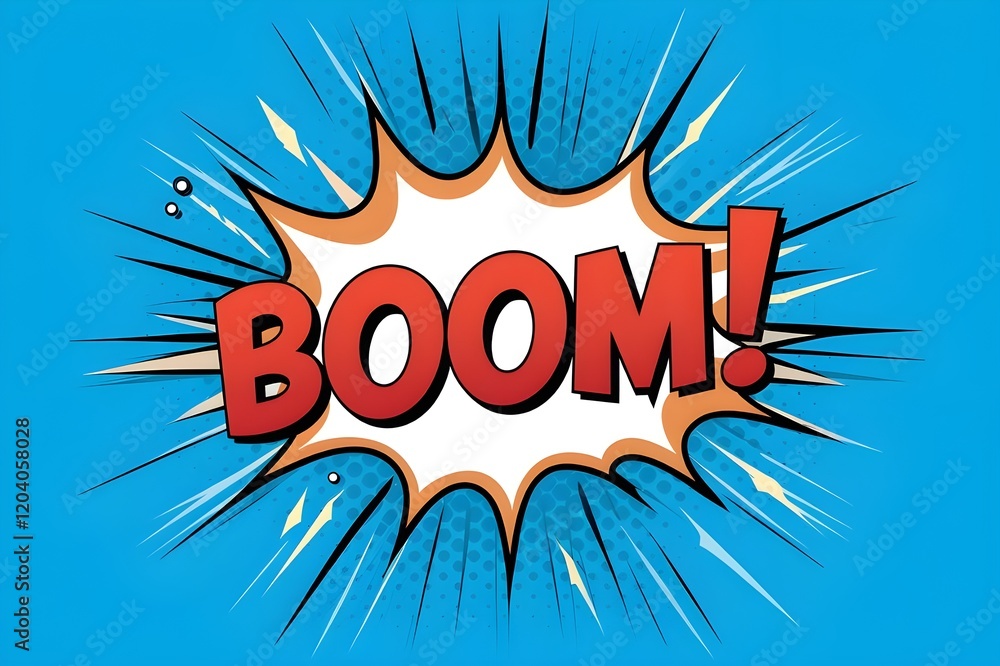 Fototapeta premium comic style explosion with boom text
