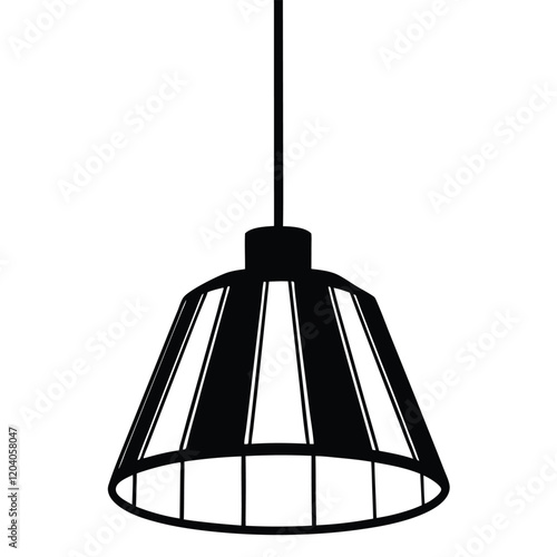 Hanging lights on a white background