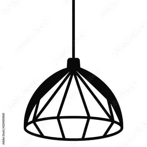 Hanging lights on a white background