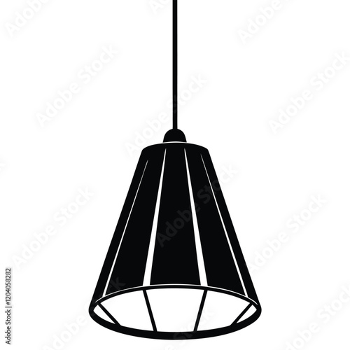 Hanging lights on a white background