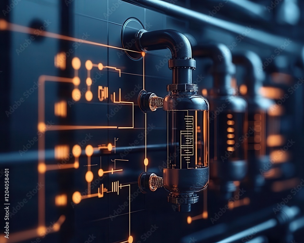 Fototapeta premium Predictive algorithms preventing equipment failures in refining processes
