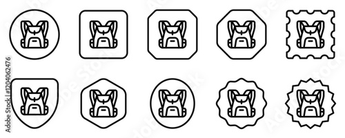 Editable rucksack, backpack vector icon. Part of a big icon set family. Perfect for web and app interfaces, presentations, infographics, etc
