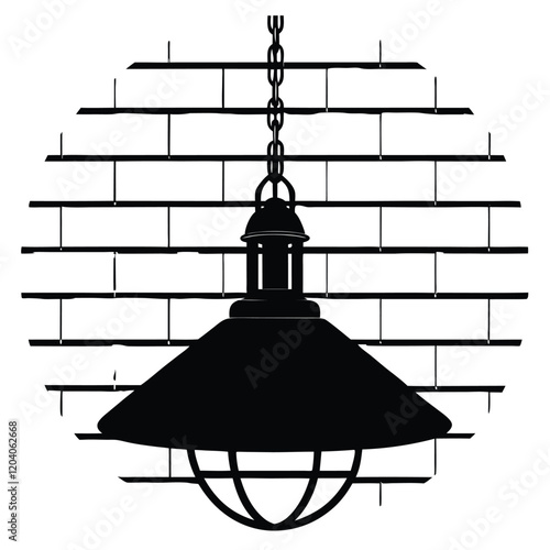 Hanging lights on a white background