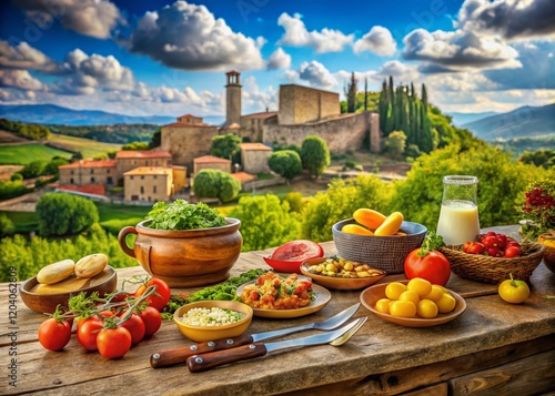 Tuscan Delights:  Volterra's Porta a Selci & Fortezza Medicea, Italy Food Photography photo