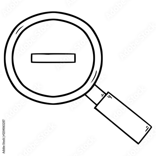 zoom out illustration hand drawn outline vector