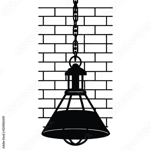 Hanging lights on a white background