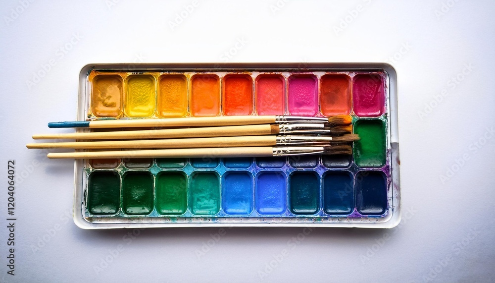 paints and brushes paints and brushes