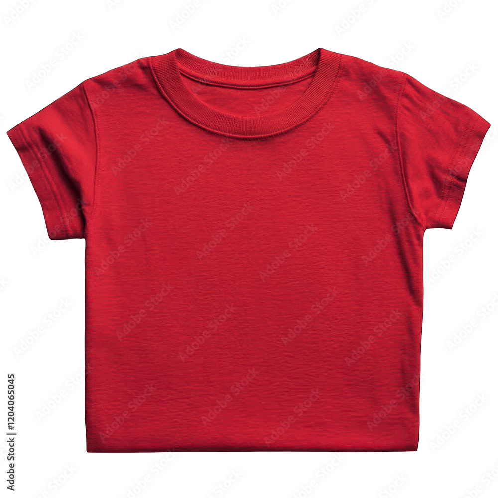 Folded red t-shirt isolated on transparent background Folded red t-shirt isolated on transparent background