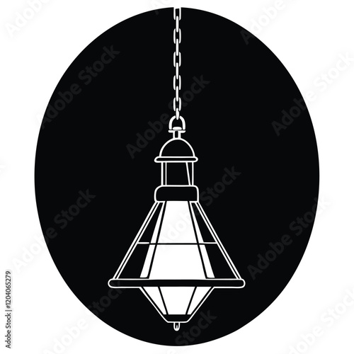 Hanging lights on a white background