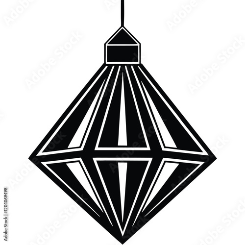 Hanging lights on a white background