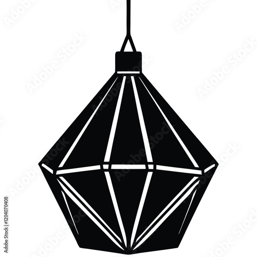 Hanging lights on a white background