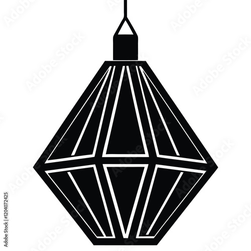 Hanging lights on a white background