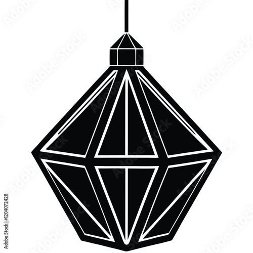Hanging lights on a white background