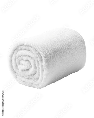 Rolled White Towel - Clean and Minimalist