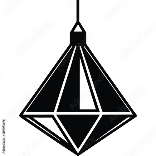 Hanging lights on a white background