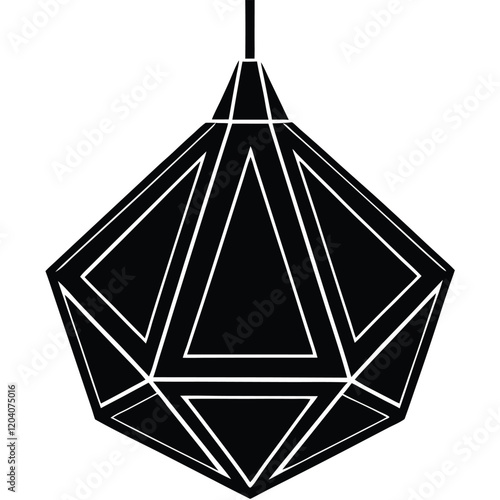 Hanging lights on a white background