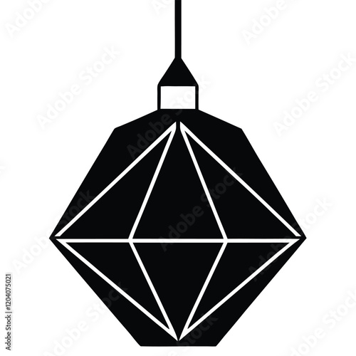 Hanging lights on a white background