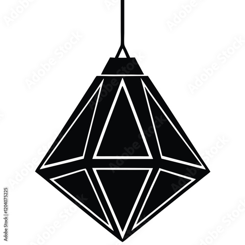 Hanging lights on a white background