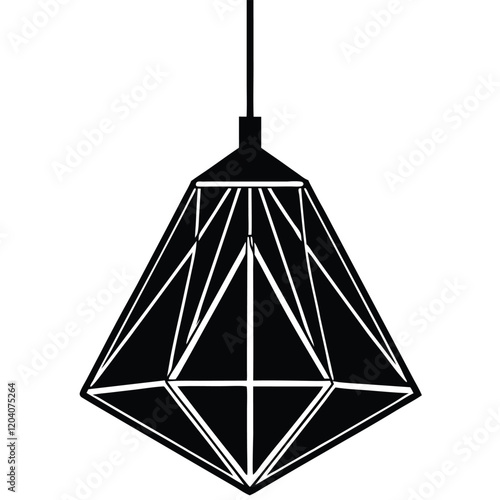 Hanging lights on a white background