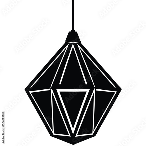 Hanging lights on a white background