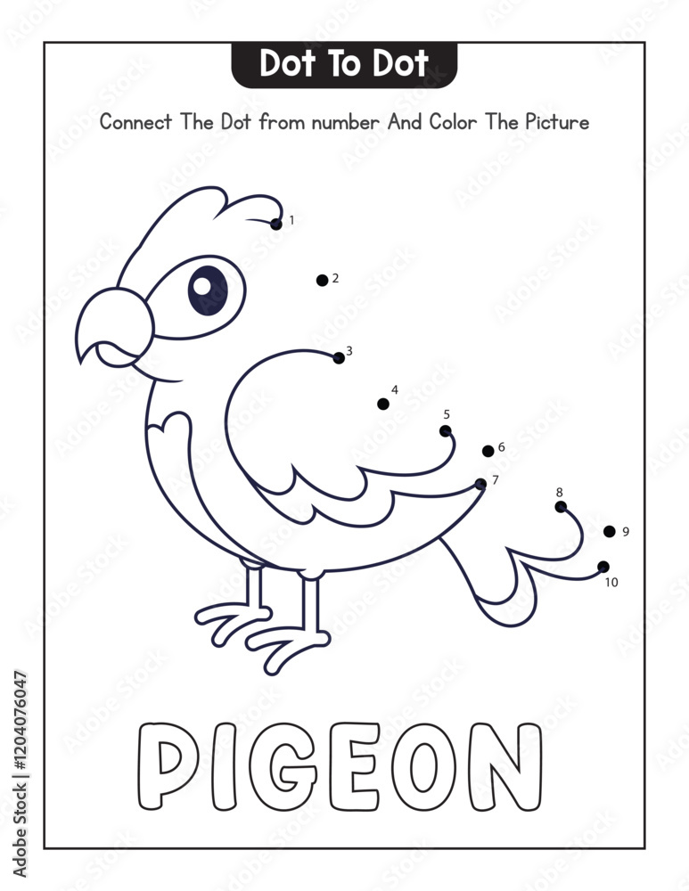 Fototapeta premium animals dot to dot coloring page
