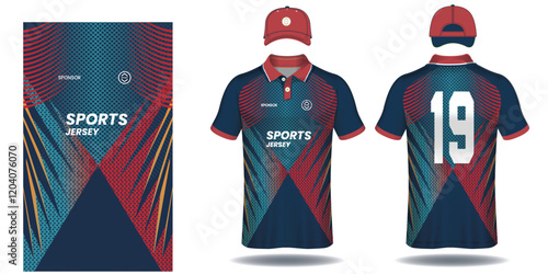 Soccer jersey sport shirt design template
