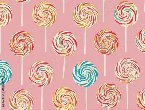 seamless pattern with lollipops