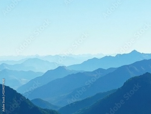 mountains in the fog
