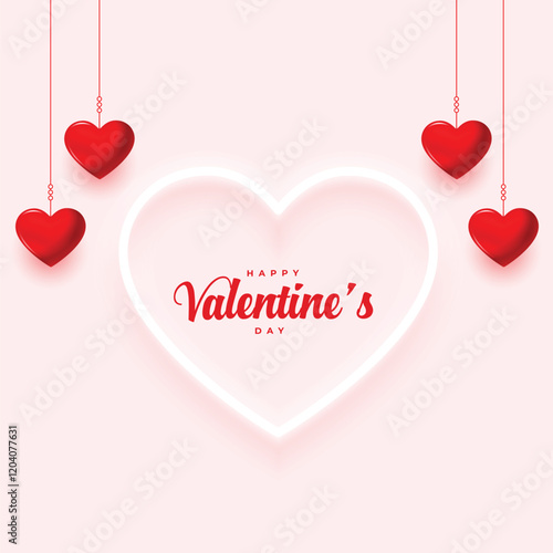 Simple happy valentines day celebration design