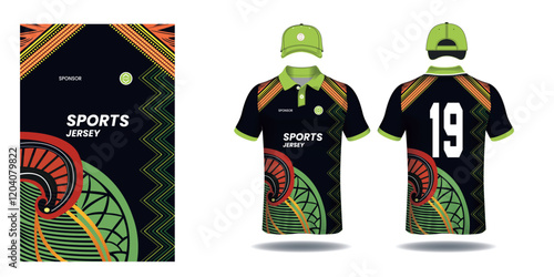 Soccer jersey sport shirt design template