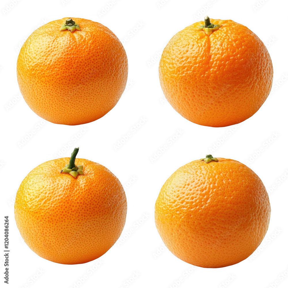 Four Fresh Oranges Isolated on White Background, Vibrant Citrus Fruits Showcasing Their Rich Texture and Color for Healthy Eating and Nutrition Four Fresh Oranges Isolated on White Background, Vibrant Citrus Fruits Showcasing Their Rich Texture and Color for Healthy Eating and Nutrition