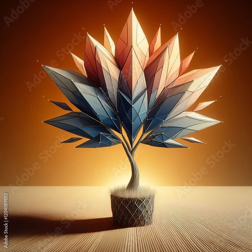 Geometric Plant A plant represented with geometric shapes blendi photo