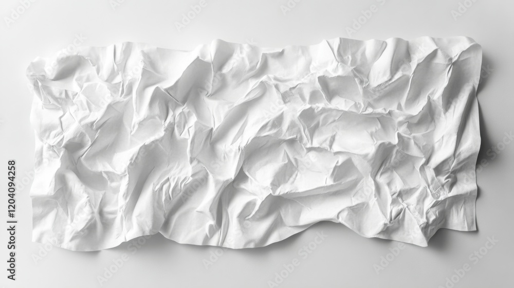 Obraz premium Crumpled white paper texture with shadows