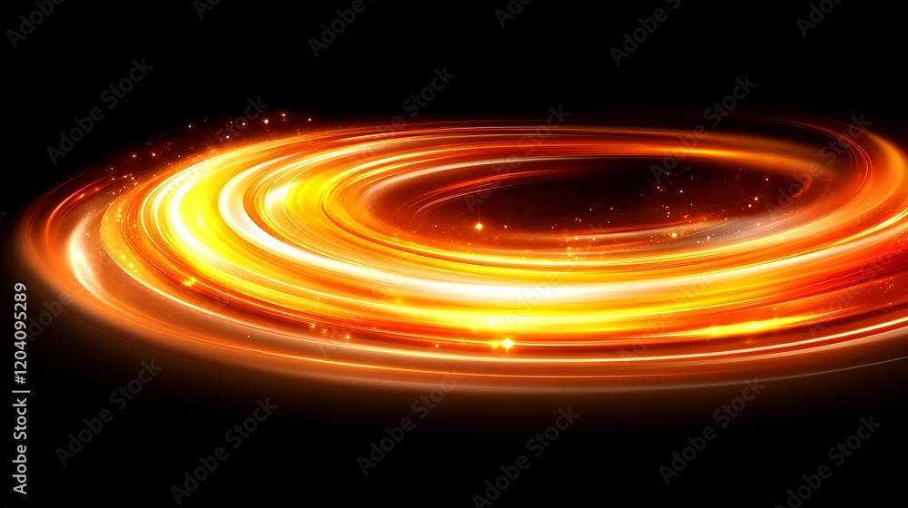 Abstract Orange and Yellow Swirling Light Trails Abstract Orange and Yellow Swirling Light Trails