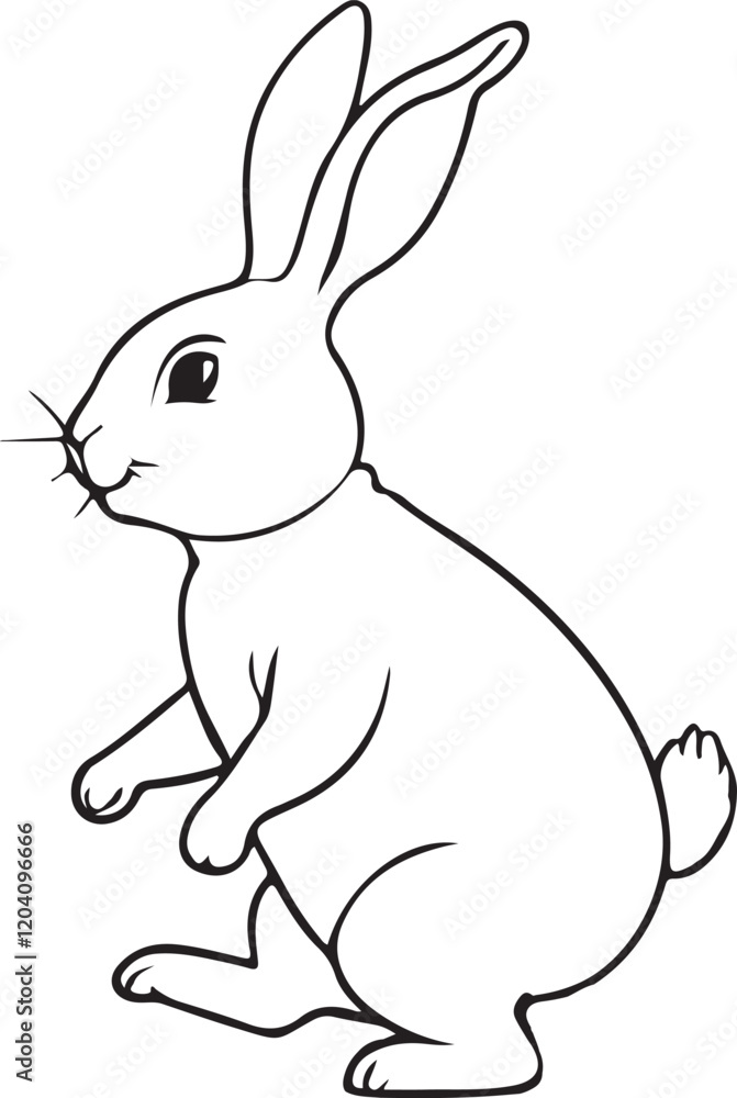 Fototapeta premium rabbit icon line vector design