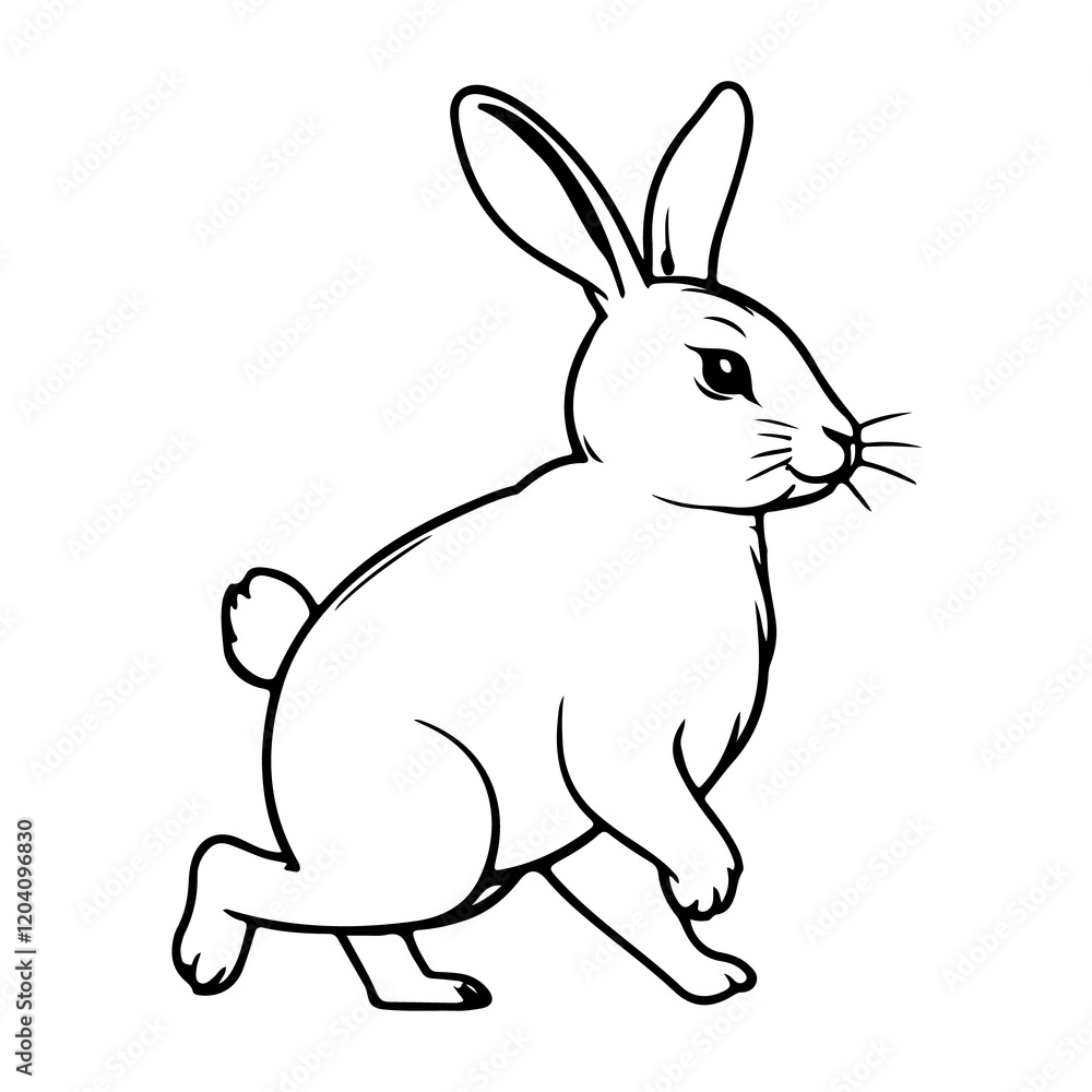 rabbit icon line vector design rabbit icon line vector design