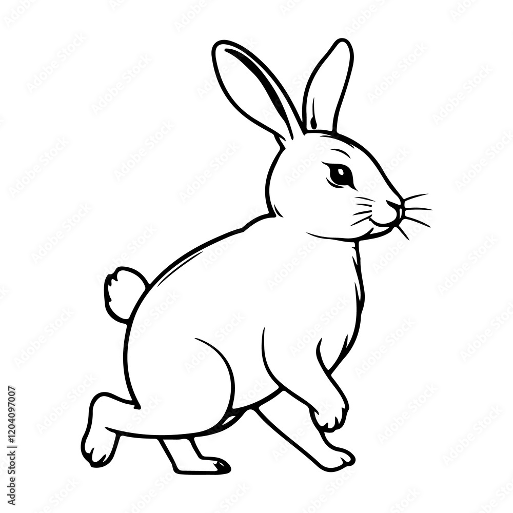 rabbit icon line vector design rabbit icon line vector design
