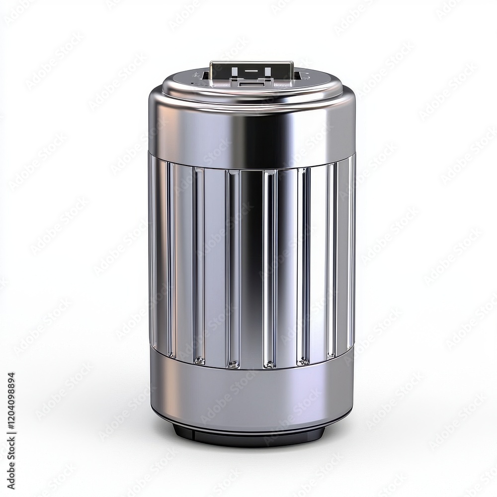 Silver Metallic Trash Can with Modern Design for Home Use Silver Metallic Trash Can with Modern Design for Home Use