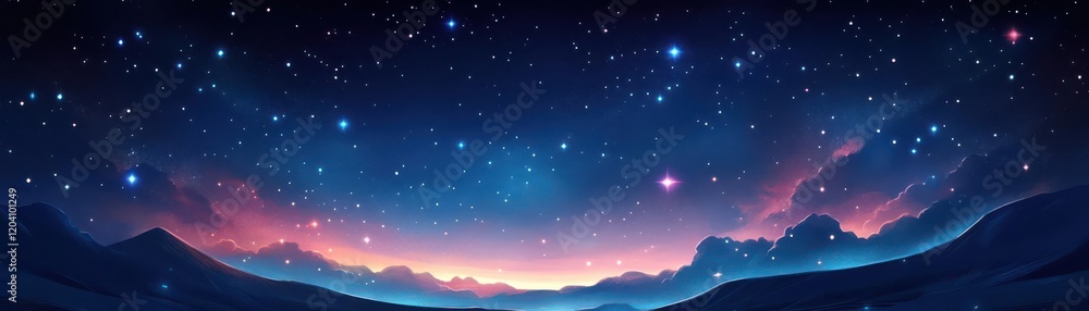 Create a fantasy illustration with stars Create a fantasy illustration with stars