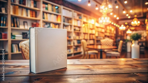 Wallpaper Mural Vintage Pastel Bookstore Mockup: White Book Cover on Display Torontodigital.ca