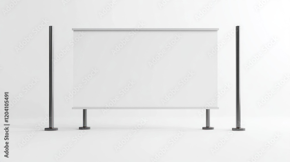 Obraz premium Blank retractable banner, studio, white background, advertising