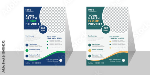 Medical Healthcare a4 flyer design ready