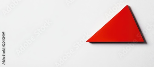 Free Download Red triangular shape on a white background with ample copy space for text placement - GFXLoad