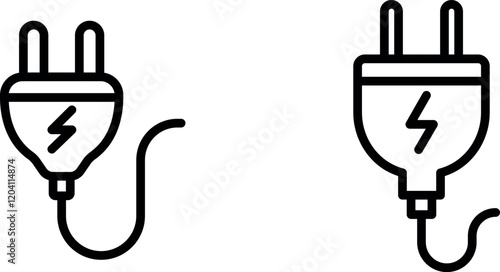 "Electric Plug Icon - Symbolizing Electrical Connectivity, Power Supply, and Energy Flow"