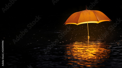 Wallpaper Mural Bright Umbrella in Darkness Torontodigital.ca