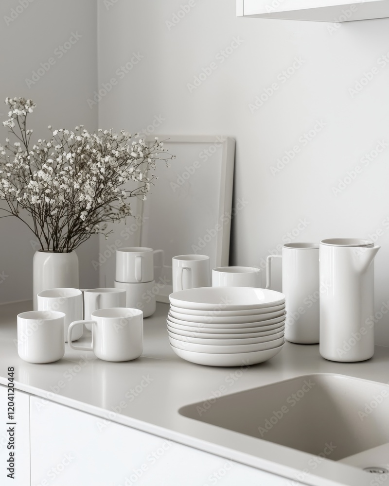 Organizing under the sink clean and minimalist kitchen storage modern home tableware bright environment top view Organizing under the sink clean and minimalist kitchen storage modern home tableware bright environment top view