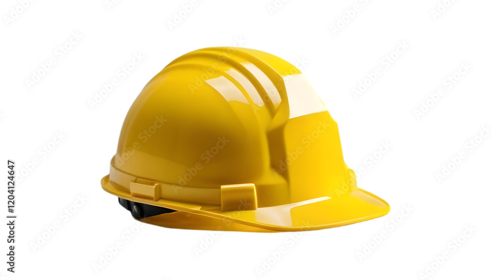 Fototapeta premium Yellow hard hat, safety helmet, construction.