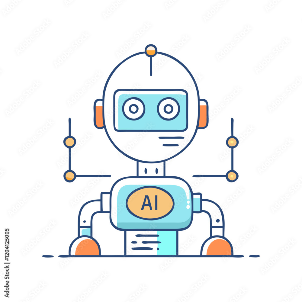 ai robot icon, ai robot vector illustration-simple illustration of ai robot, perfect for ai robot logos and icons ai robot icon, ai robot vector illustration-simple illustration of ai robot, perfect for ai robot logos and icons