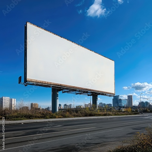 Wallpaper Mural Minimalist Square Billboard with White Background on the Street Torontodigital.ca